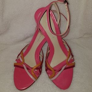 Pink & Perfect low-heeled sandals